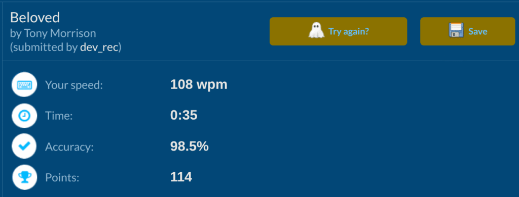 EPOMAKER Budgerigar TypeRacer Result