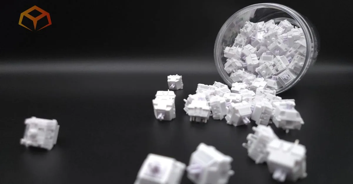 Close up of Wuque Studio Morandi switches spilling from a jar