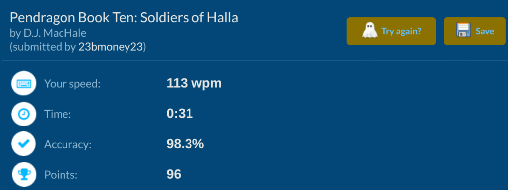 Gateron Melodic Type Racer Results