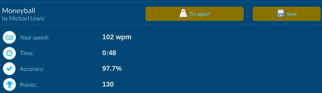 Gateron Ink Black TypeRacer Results