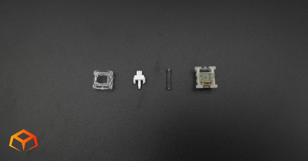 KTT Kang White linear switch disassembled