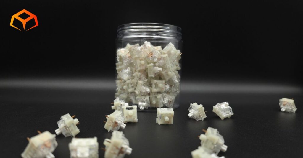 KTT Kang White linear switches in a jar